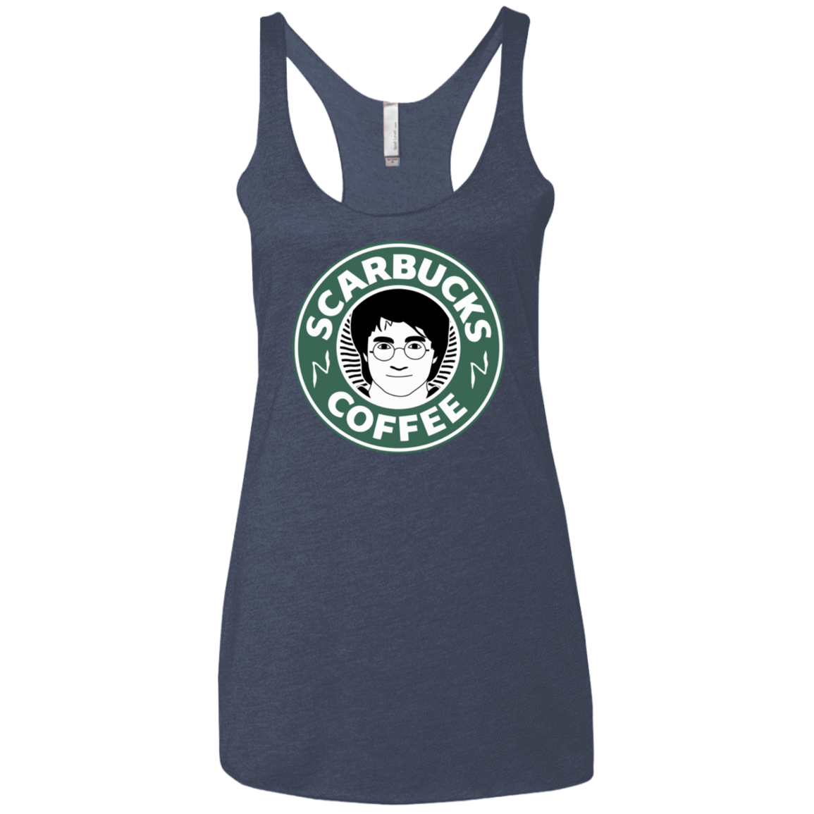 T-Shirts Vintage Navy / X-Small Scarbucks Women's Triblend Racerback Tank