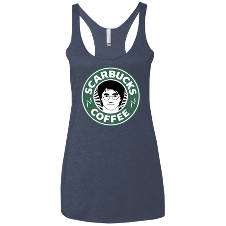 T-Shirts Vintage Navy / X-Small Scarbucks Women's Triblend Racerback Tank