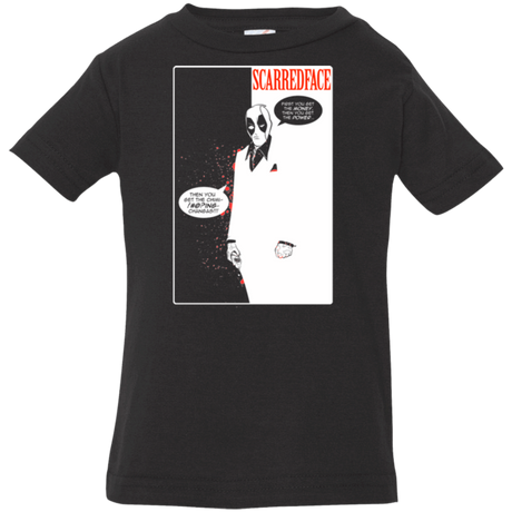 T-Shirts Black / 6 Months Scarred Face Infant Premium T-Shirt