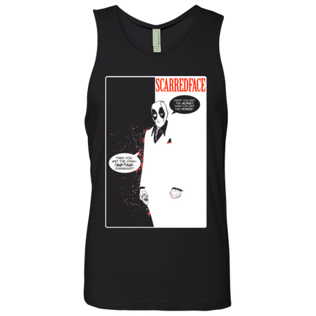 T-Shirts Black / Small Scarred Face Men's Premium Tank Top