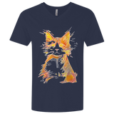 T-Shirts Midnight Navy / X-Small Scattered Men's Premium V-Neck