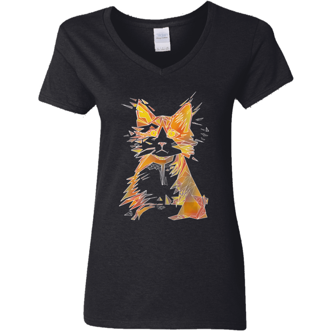 T-Shirts Black / S Scattered Women's V-Neck T-Shirt