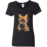 T-Shirts Black / S Scattered Women's V-Neck T-Shirt