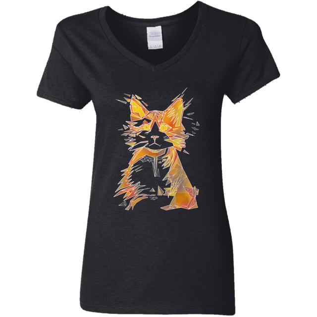 T-Shirts Black / S Scattered Women's V-Neck T-Shirt