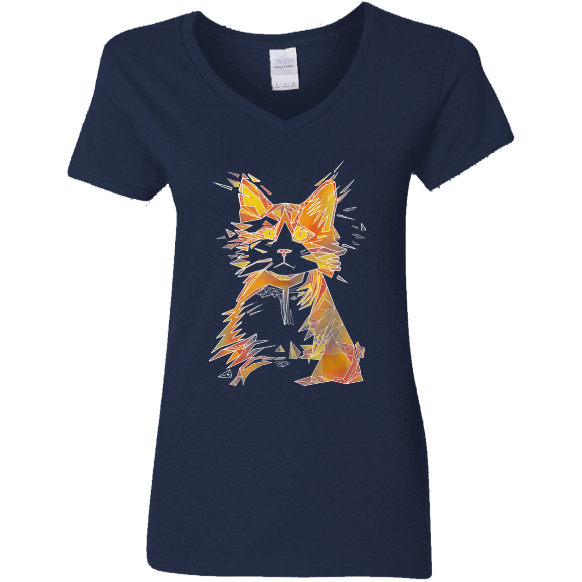 T-Shirts Navy / S Scattered Women's V-Neck T-Shirt