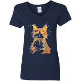 T-Shirts Navy / S Scattered Women's V-Neck T-Shirt