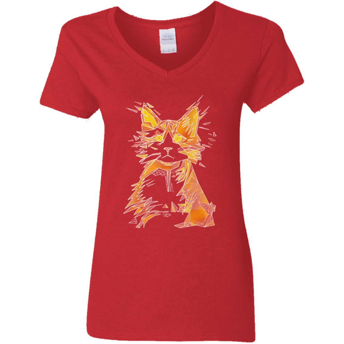 T-Shirts Red / S Scattered Women's V-Neck T-Shirt