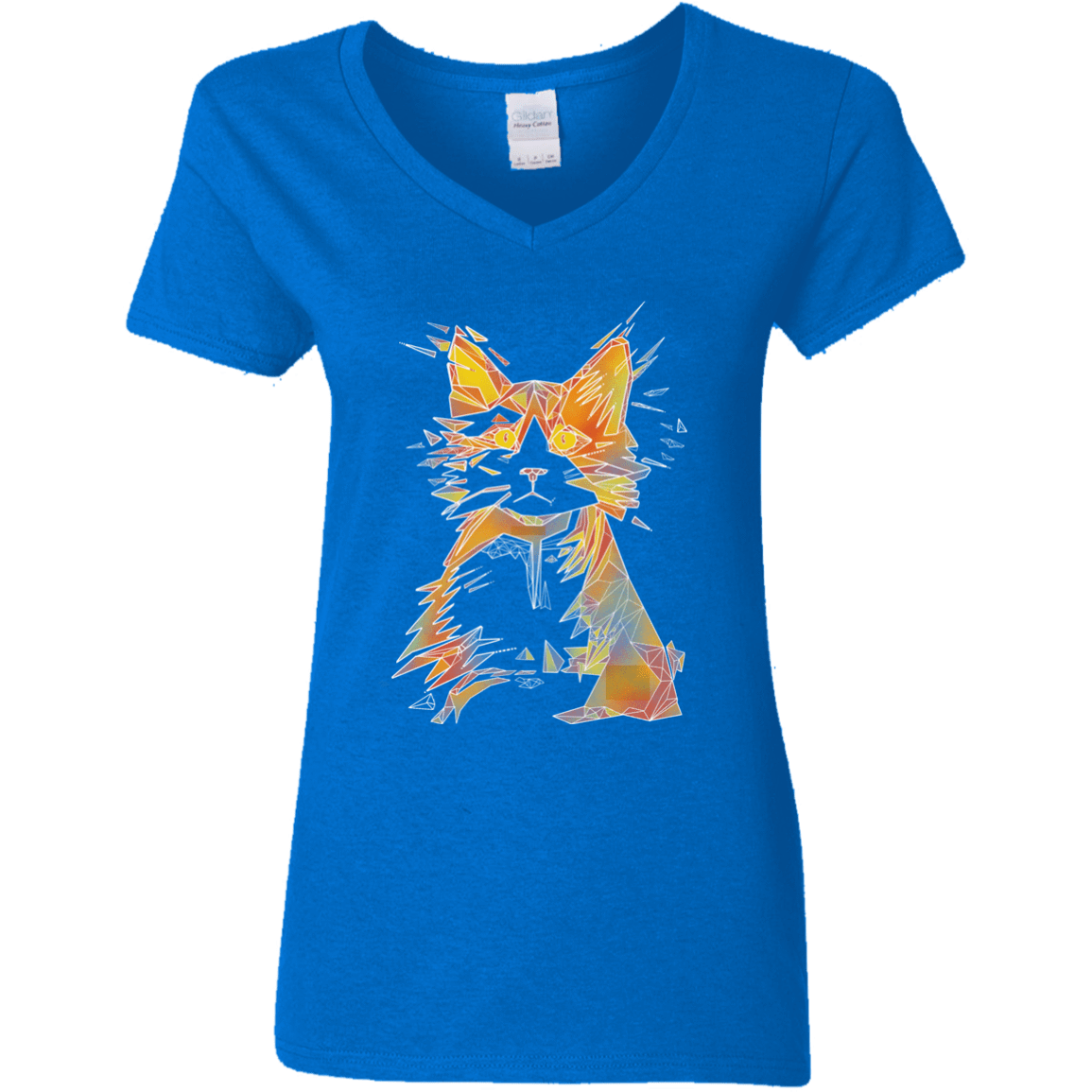 T-Shirts Royal / S Scattered Women's V-Neck T-Shirt