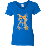 T-Shirts Royal / S Scattered Women's V-Neck T-Shirt