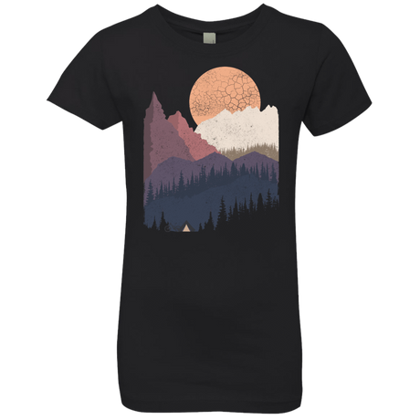 T-Shirts Black / YXS Scenic Camping Girls Premium T-Shirt