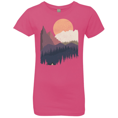 T-Shirts Hot Pink / YXS Scenic Camping Girls Premium T-Shirt