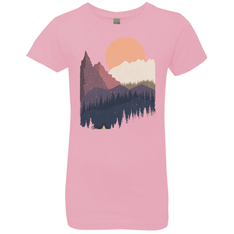 T-Shirts Light Pink / YXS Scenic Camping Girls Premium T-Shirt