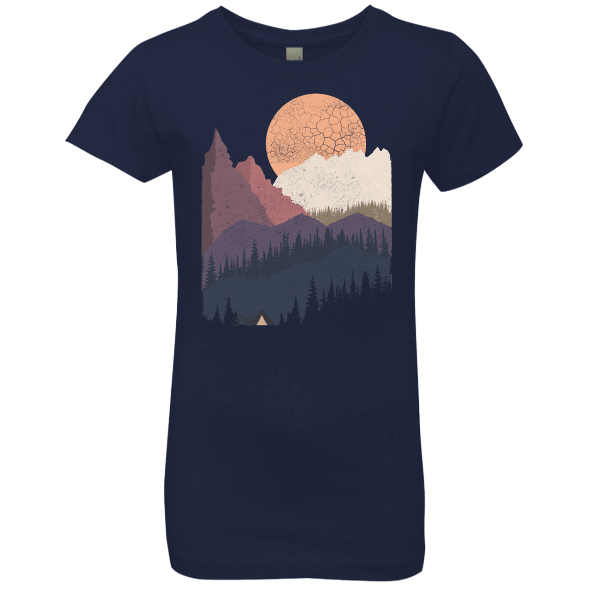 T-Shirts Midnight Navy / YXS Scenic Camping Girls Premium T-Shirt
