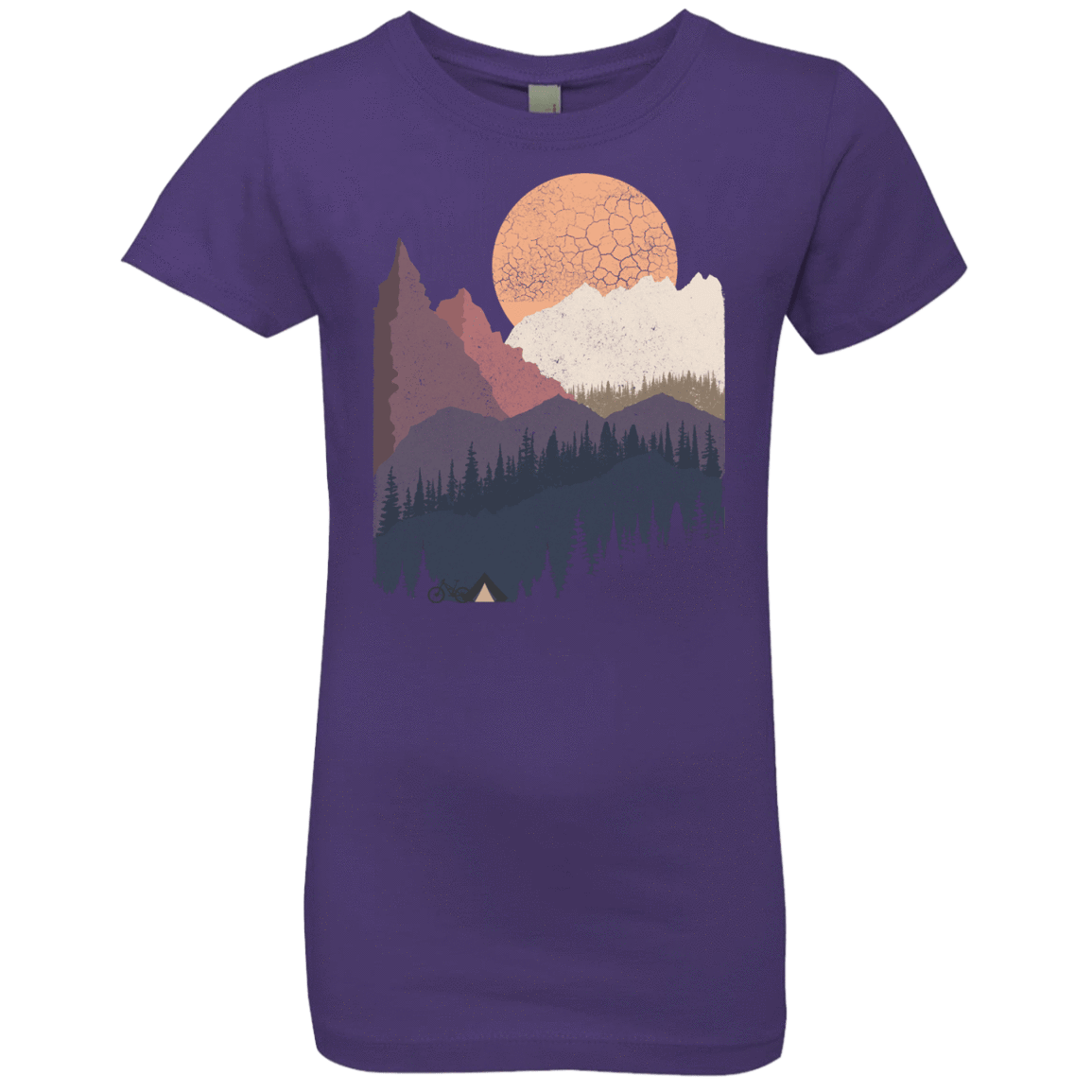 T-Shirts Purple Rush / YXS Scenic Camping Girls Premium T-Shirt