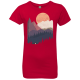T-Shirts Red / YXS Scenic Camping Girls Premium T-Shirt