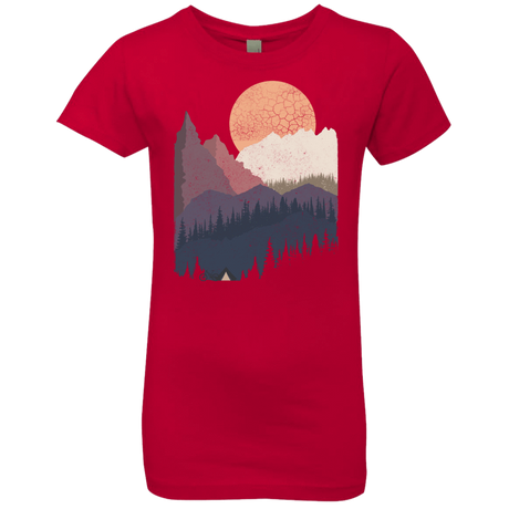 T-Shirts Red / YXS Scenic Camping Girls Premium T-Shirt