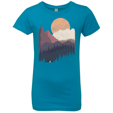 T-Shirts Turquoise / YXS Scenic Camping Girls Premium T-Shirt