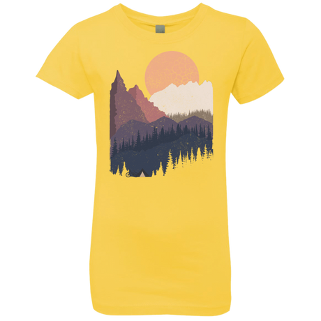 T-Shirts Vibrant Yellow / YXS Scenic Camping Girls Premium T-Shirt