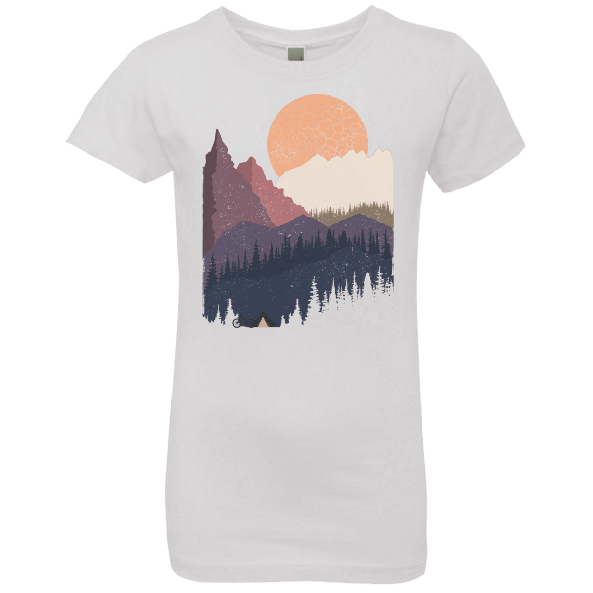 T-Shirts White / YXS Scenic Camping Girls Premium T-Shirt