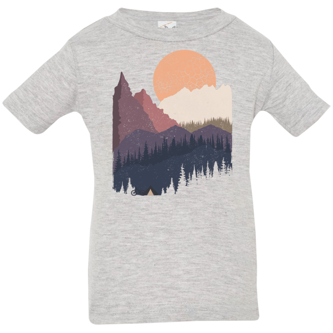 T-Shirts Heather Grey / 6 Months Scenic Camping Infant Premium T-Shirt