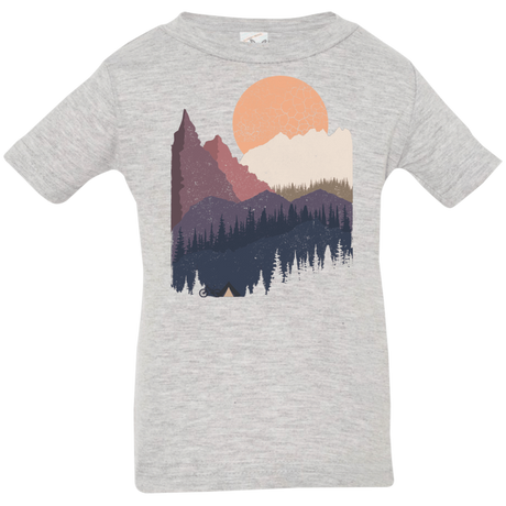 T-Shirts Heather Grey / 6 Months Scenic Camping Infant Premium T-Shirt