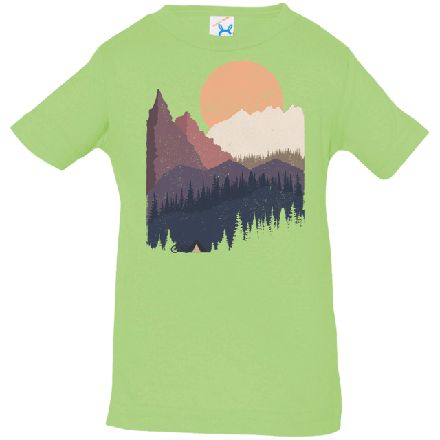 T-Shirts Key Lime / 6 Months Scenic Camping Infant Premium T-Shirt