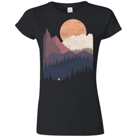 T-Shirts Black / S Scenic Camping Junior Slimmer-Fit T-Shirt