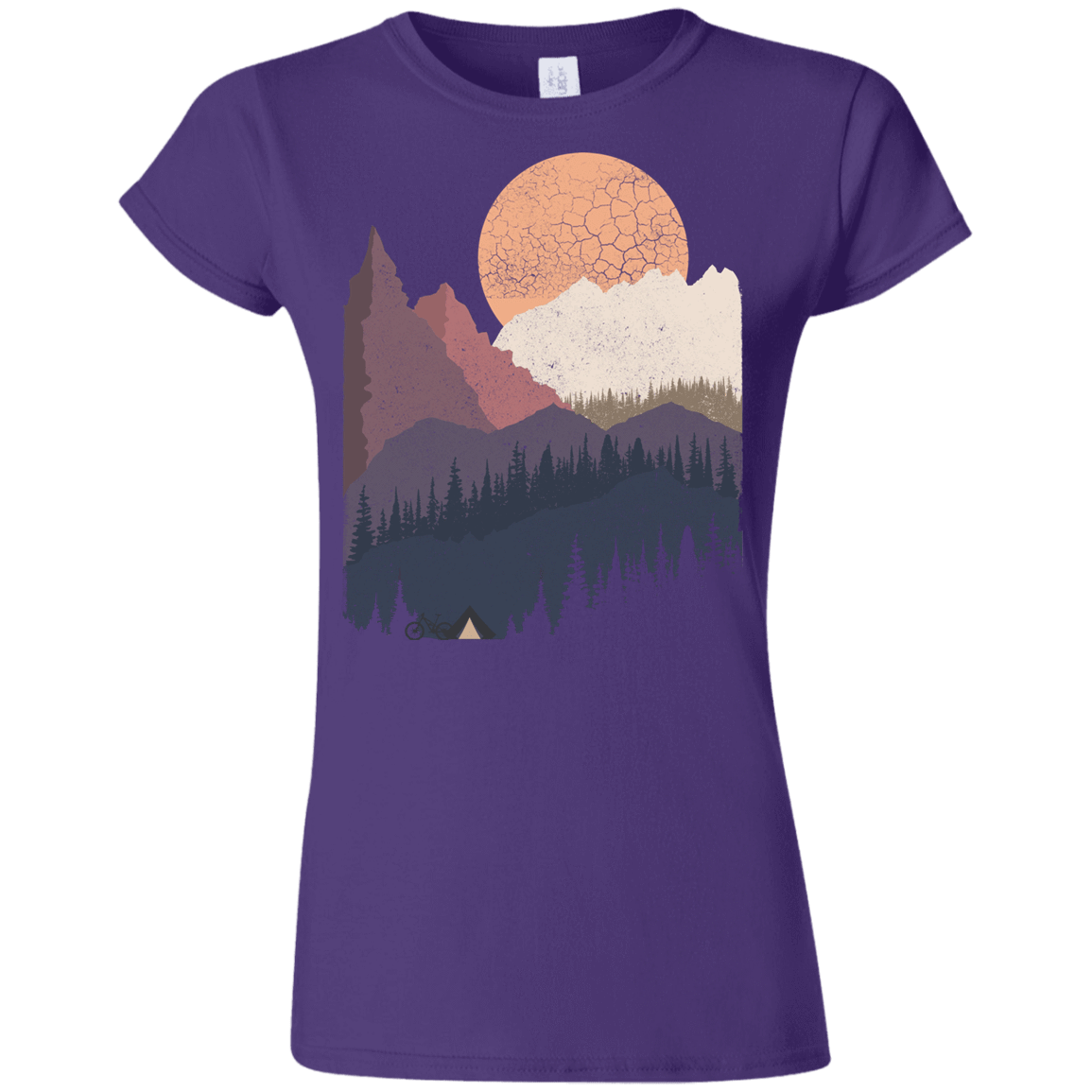 T-Shirts Purple / S Scenic Camping Junior Slimmer-Fit T-Shirt