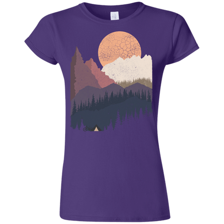 T-Shirts Purple / S Scenic Camping Junior Slimmer-Fit T-Shirt