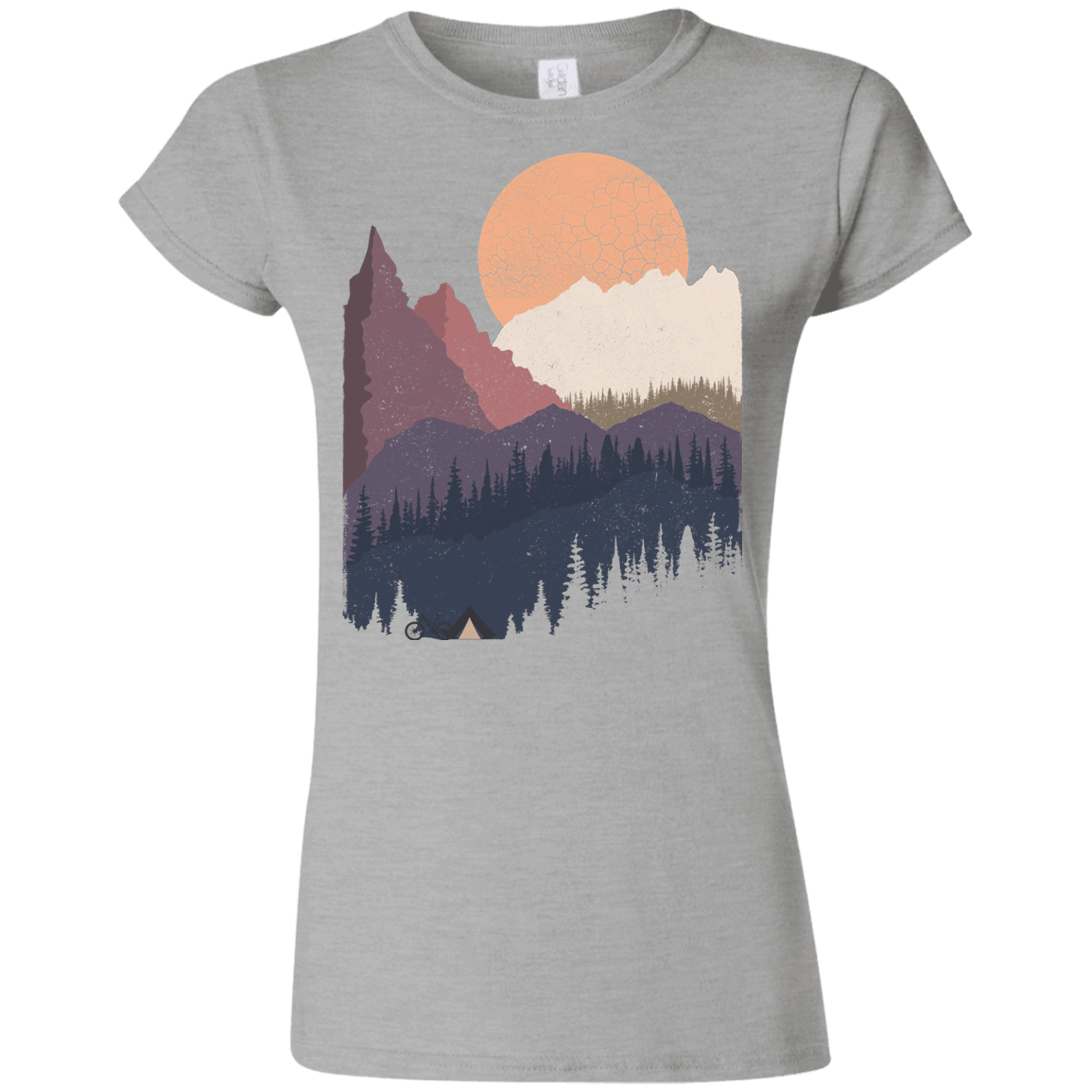 T-Shirts Sport Grey / S Scenic Camping Junior Slimmer-Fit T-Shirt