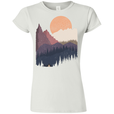 T-Shirts White / S Scenic Camping Junior Slimmer-Fit T-Shirt