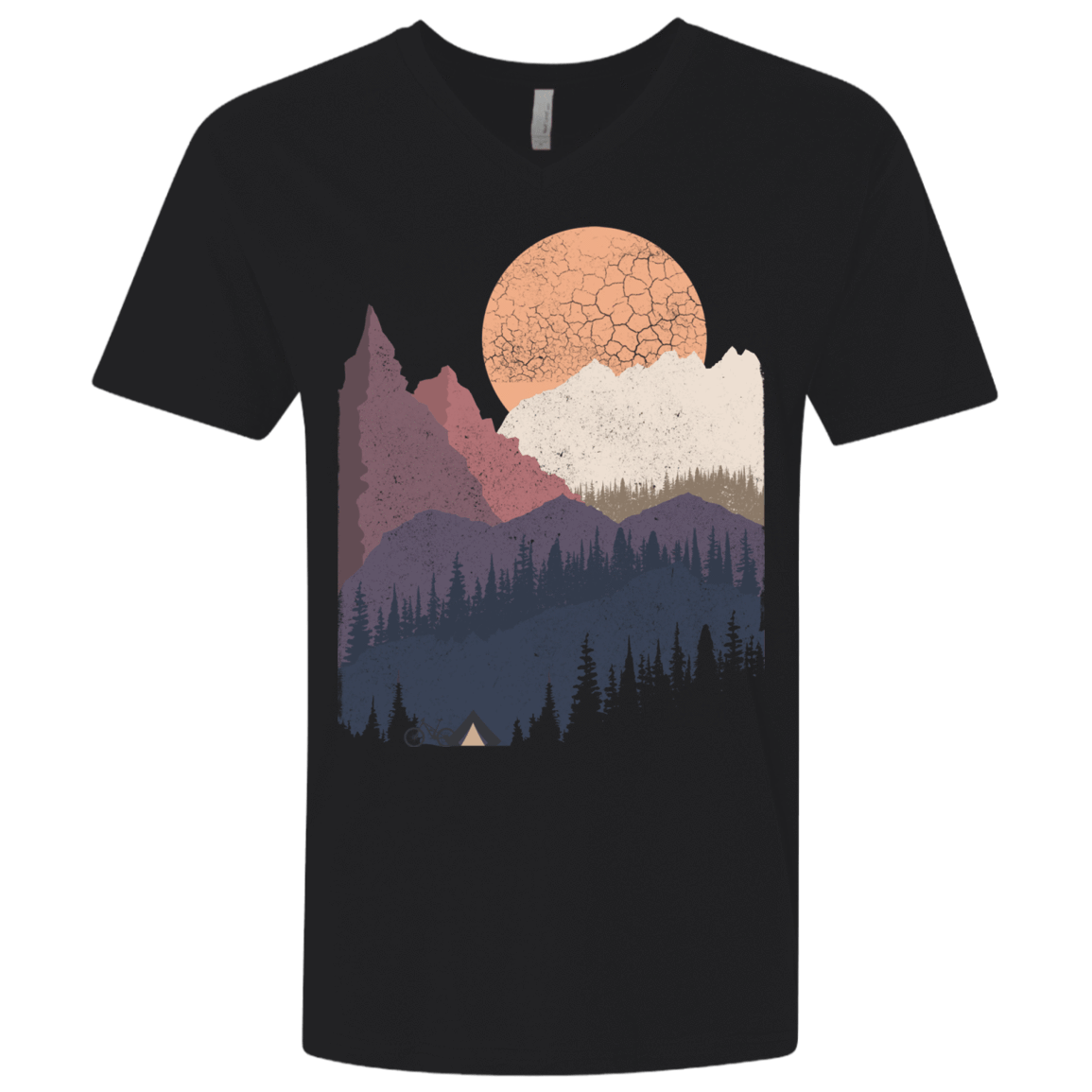T-Shirts Black / X-Small Scenic Camping Men's Premium V-Neck