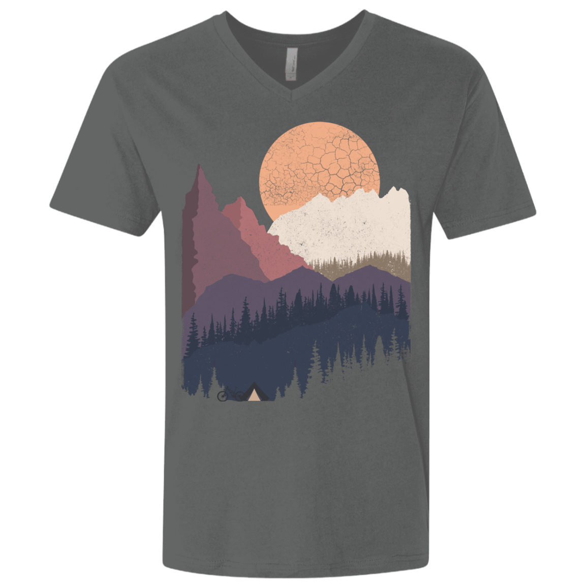 T-Shirts Heavy Metal / X-Small Scenic Camping Men's Premium V-Neck