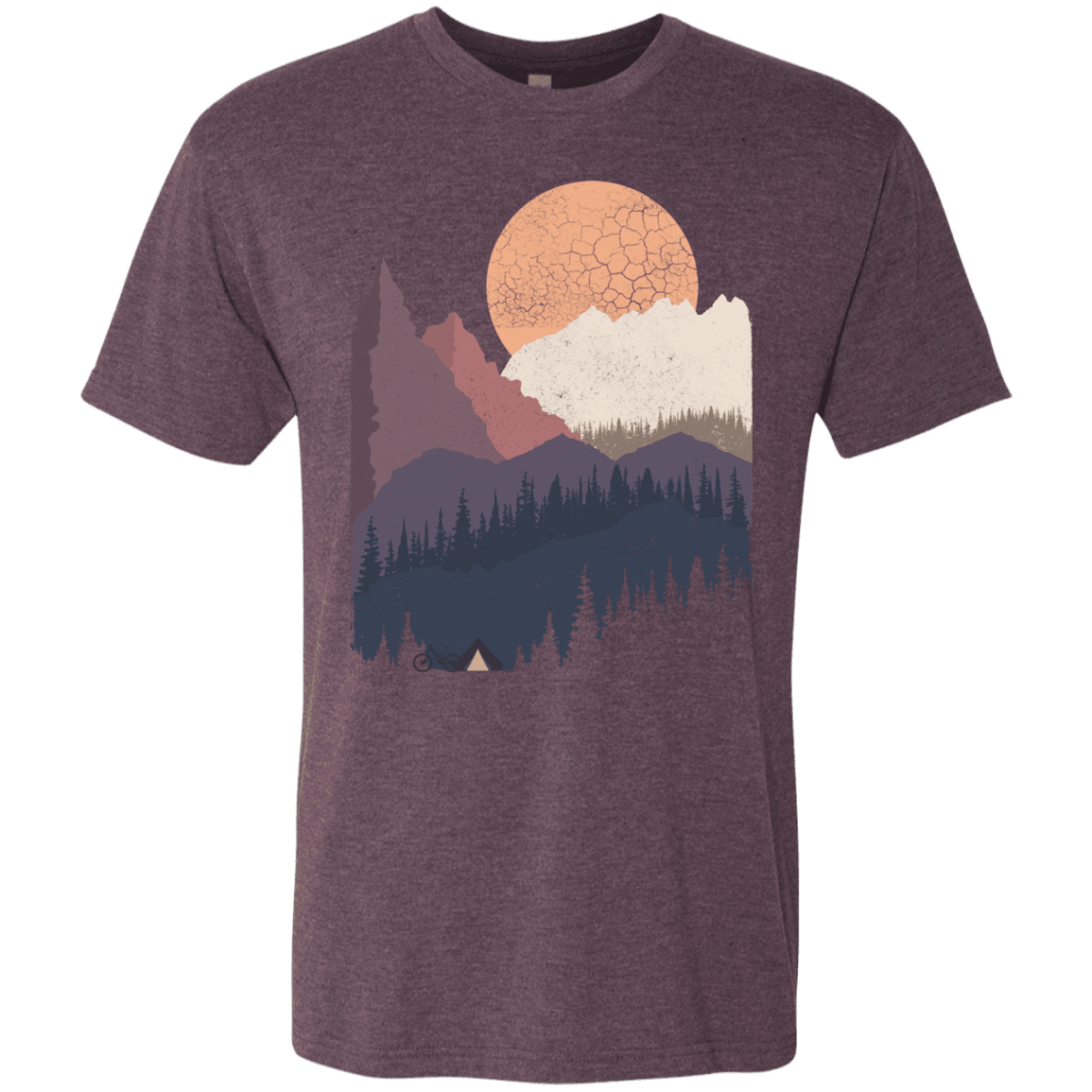 T-Shirts Vintage Purple / S Scenic Camping Men's Triblend T-Shirt
