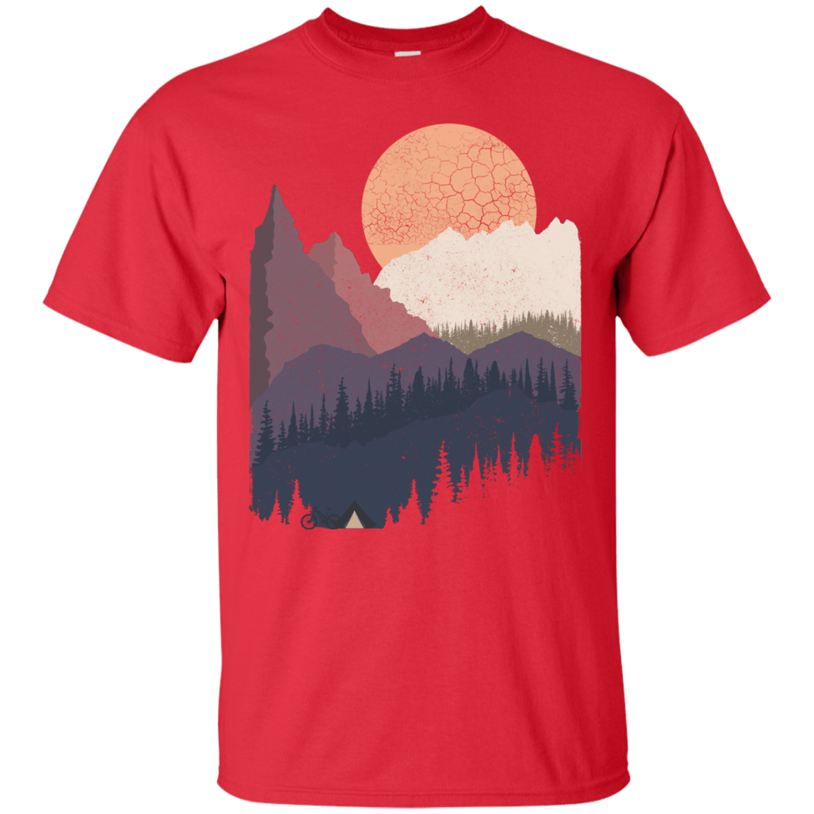 T-Shirts Red / S Scenic Camping T-Shirt