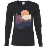T-Shirts Black / S Scenic Camping Women's Long Sleeve T-Shirt