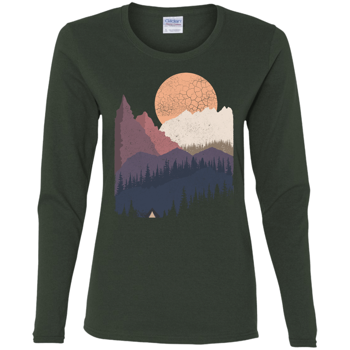 T-Shirts Forest / S Scenic Camping Women's Long Sleeve T-Shirt