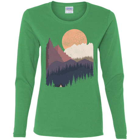 T-Shirts Irish Green / S Scenic Camping Women's Long Sleeve T-Shirt