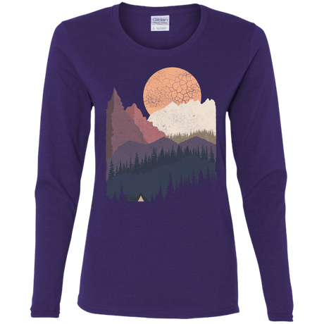 T-Shirts Purple / S Scenic Camping Women's Long Sleeve T-Shirt