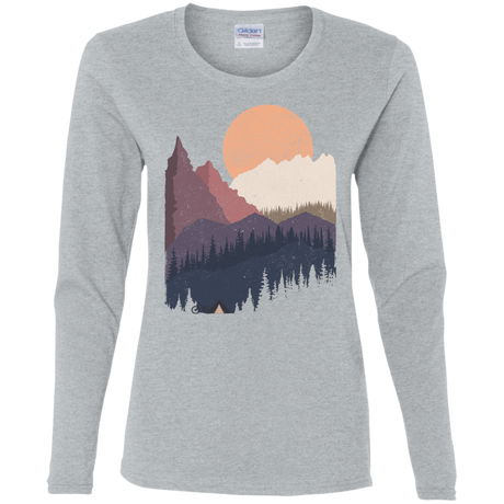 T-Shirts Sport Grey / S Scenic Camping Women's Long Sleeve T-Shirt