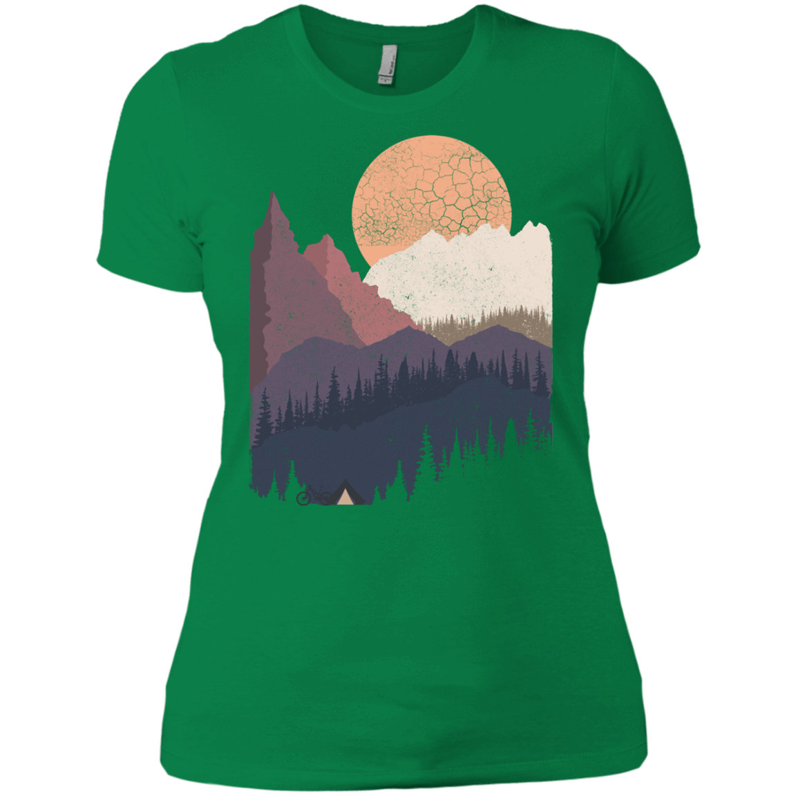 T-Shirts Kelly Green / X-Small Scenic Camping Women's Premium T-Shirt