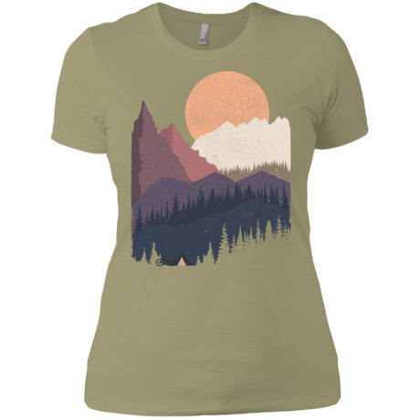 T-Shirts Light Olive / X-Small Scenic Camping Women's Premium T-Shirt