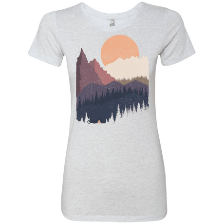 T-Shirts Heather White / S Scenic Camping Women's Triblend T-Shirt