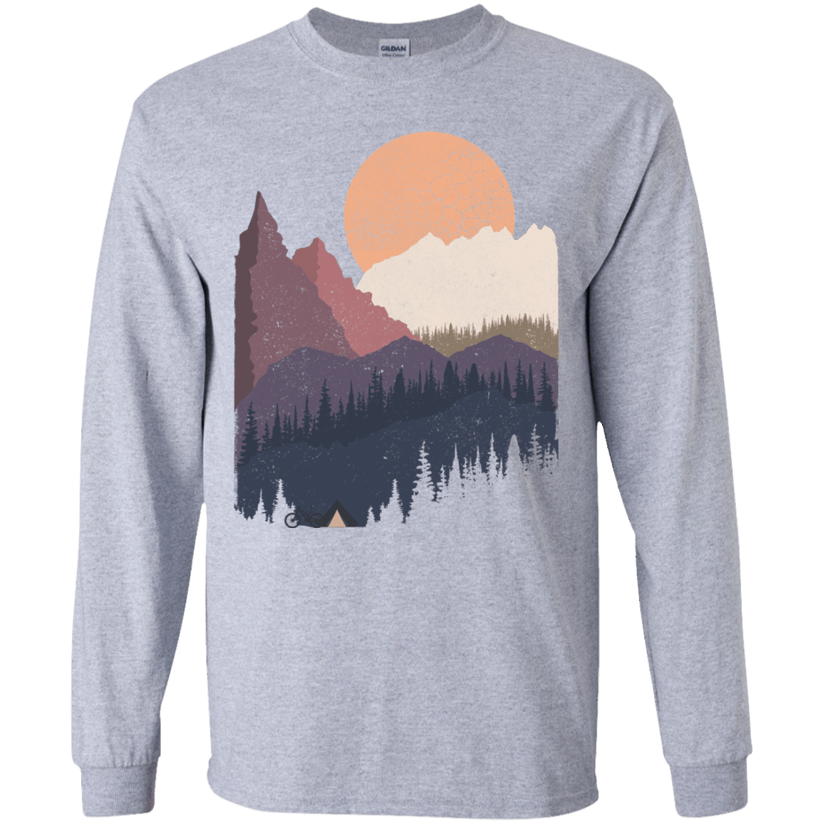 Scenic Camping Youth Long Sleeve T-Shirt