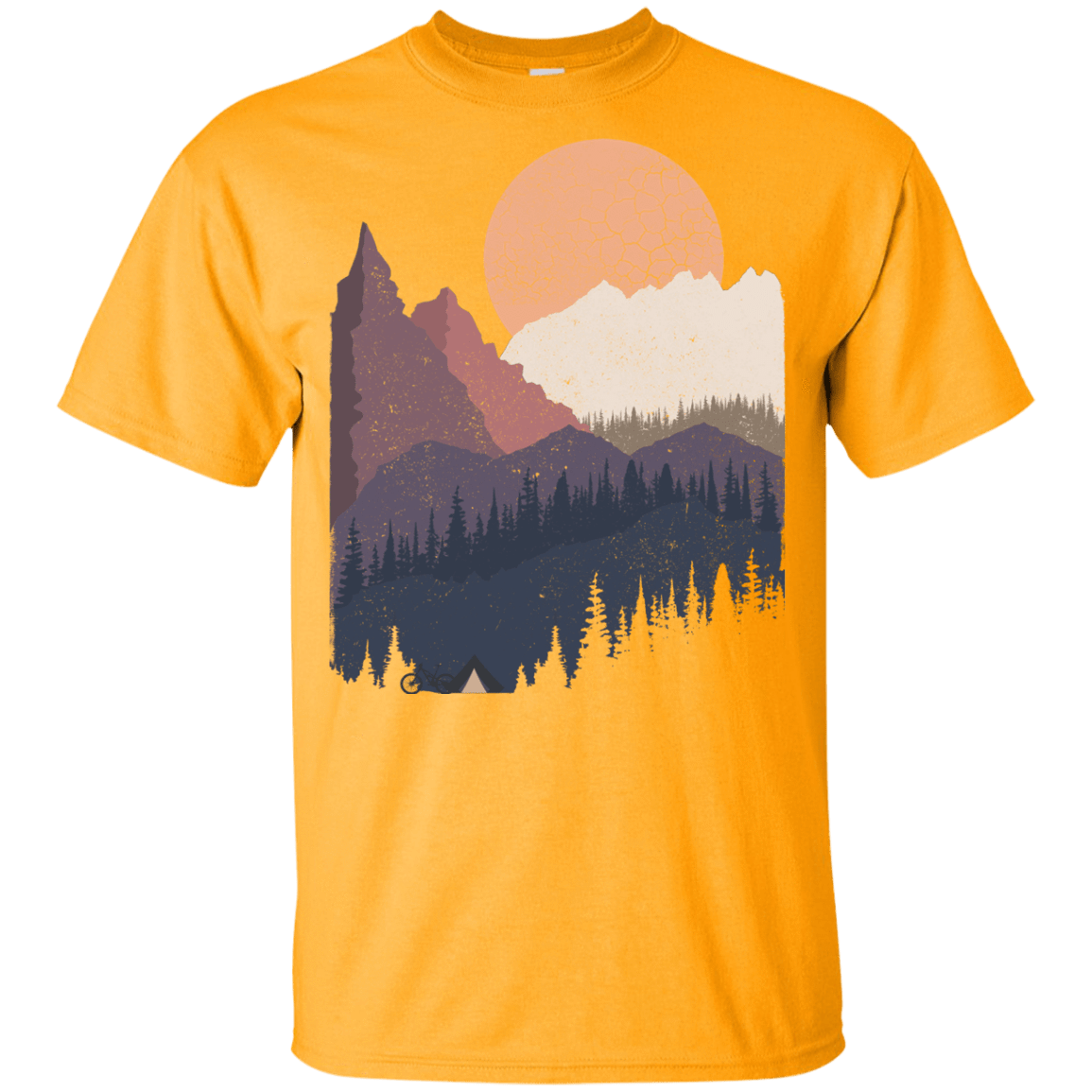 T-Shirts Gold / YXS Scenic Camping Youth T-Shirt