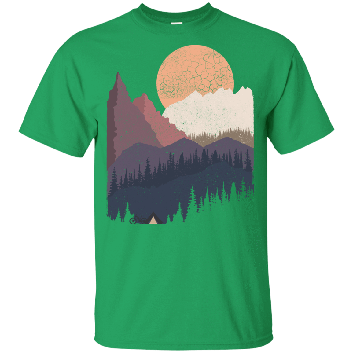 T-Shirts Irish Green / YXS Scenic Camping Youth T-Shirt