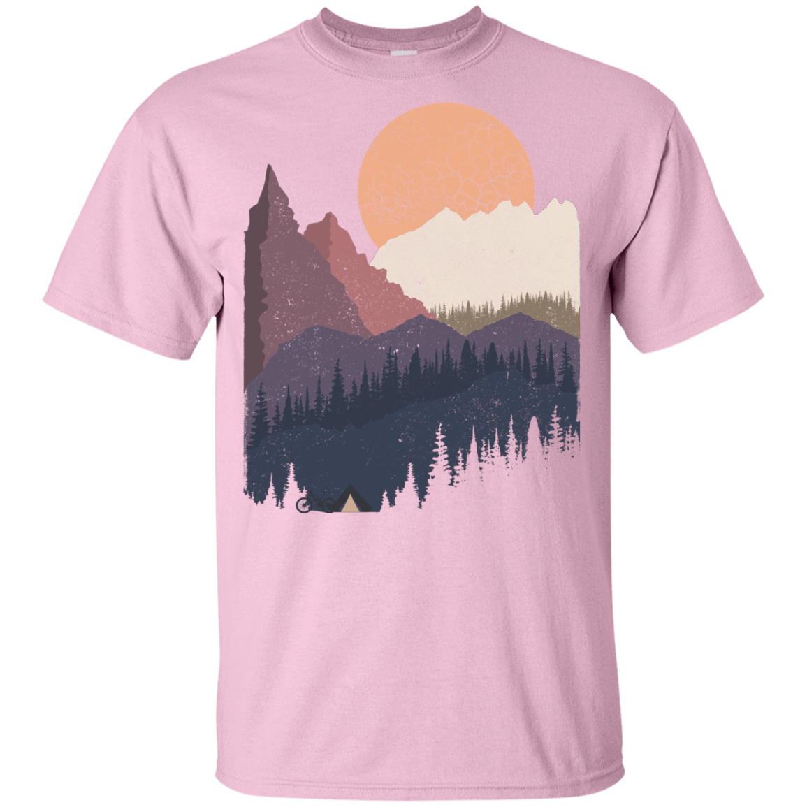 T-Shirts Light Pink / YXS Scenic Camping Youth T-Shirt