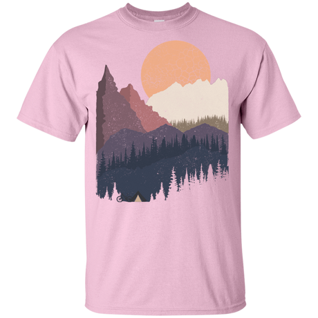T-Shirts Light Pink / YXS Scenic Camping Youth T-Shirt