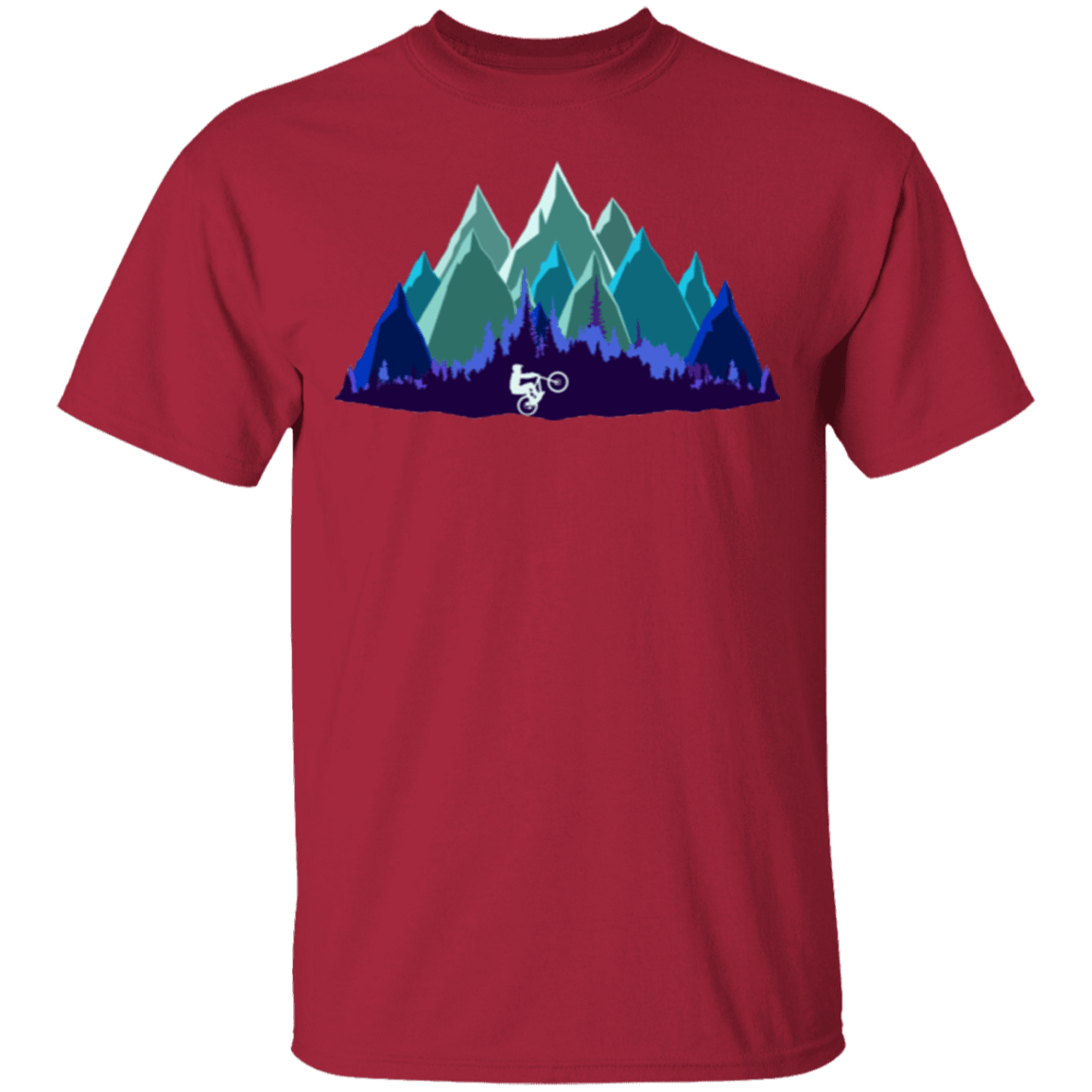 T-Shirts Cardinal / S Scenic Mountain Bike Ride T-Shirt