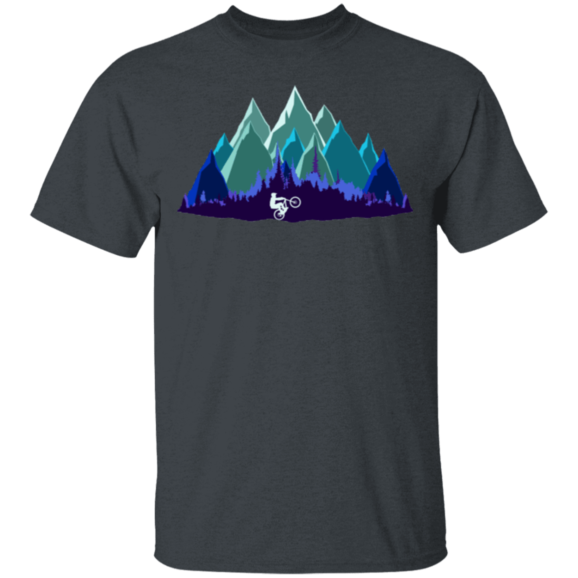 T-Shirts Dark Heather / S Scenic Mountain Bike Ride T-Shirt